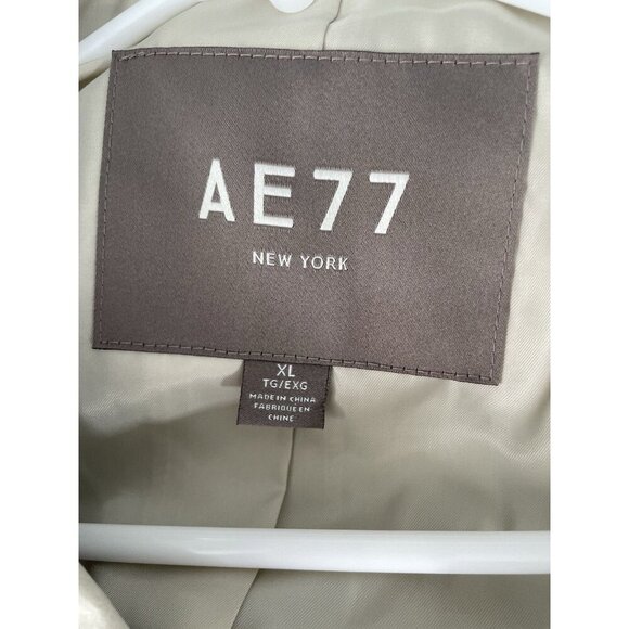 AE77 Trench Coat Cropped Utility Bone Khaki Women's Size XL, NWT - Picture 9 of 16